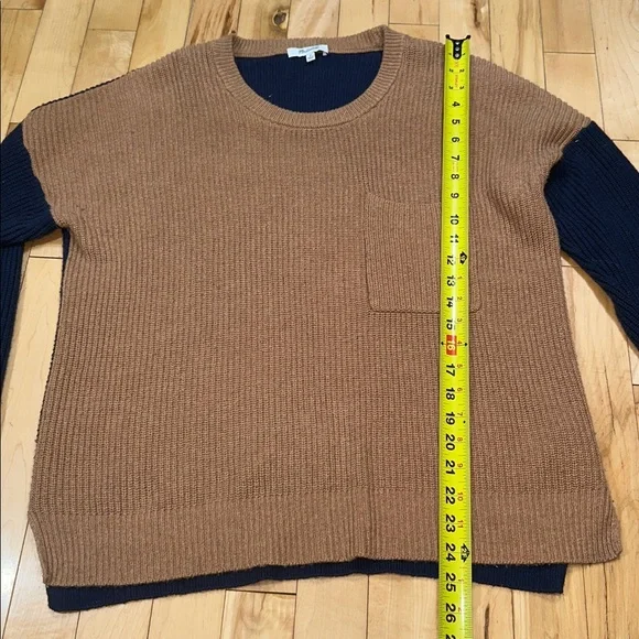 Madewell Brown and Navy Crew Neck Sweater - Picture 5 of 7